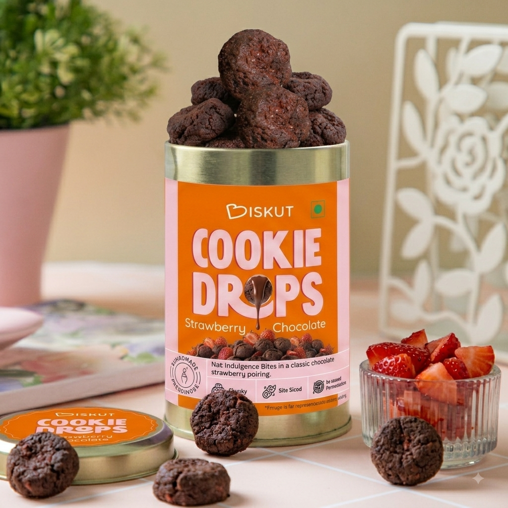 Strawberry Chocolate Cookie Drops