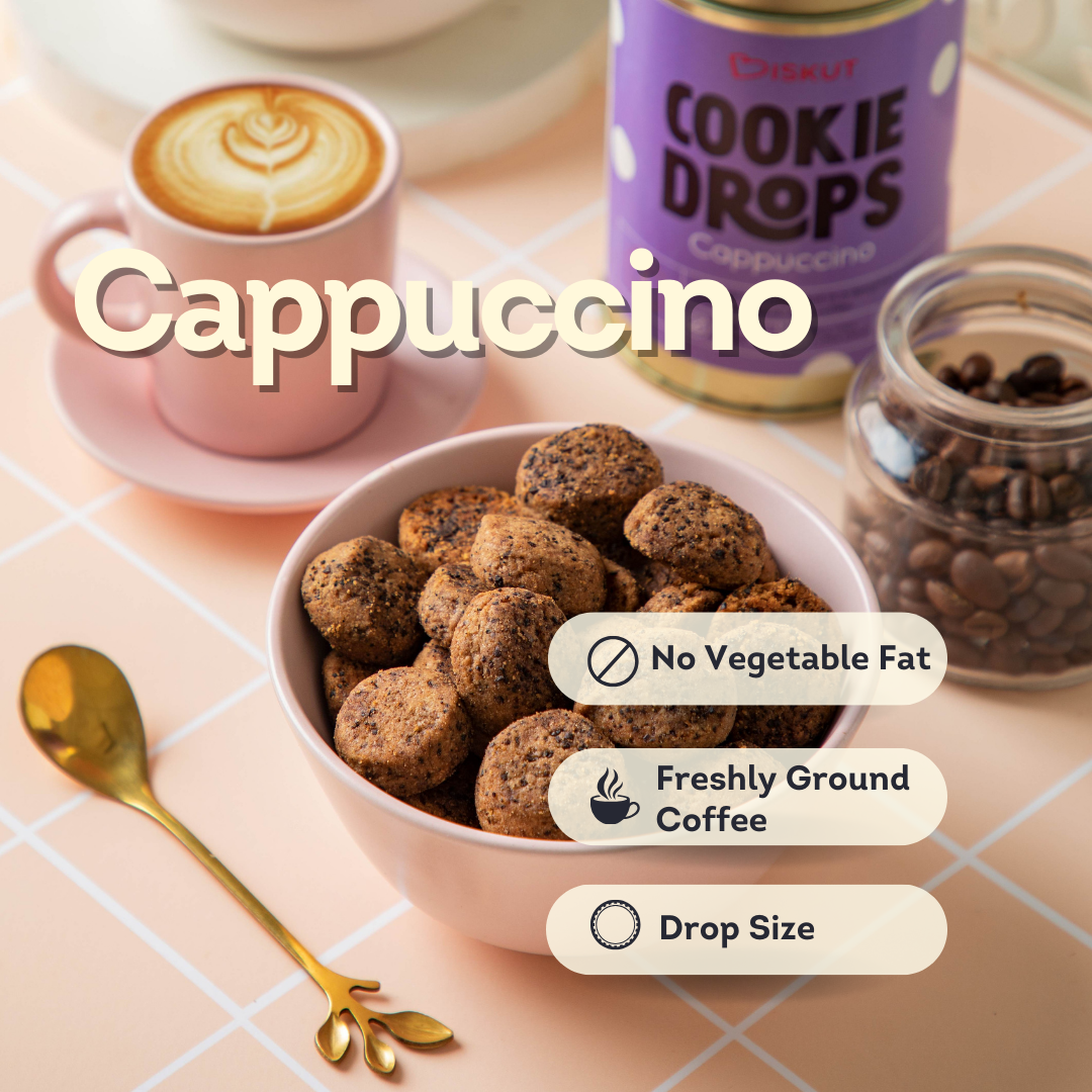 Bite sized coffee cookies made with freshly ground coffee powder.