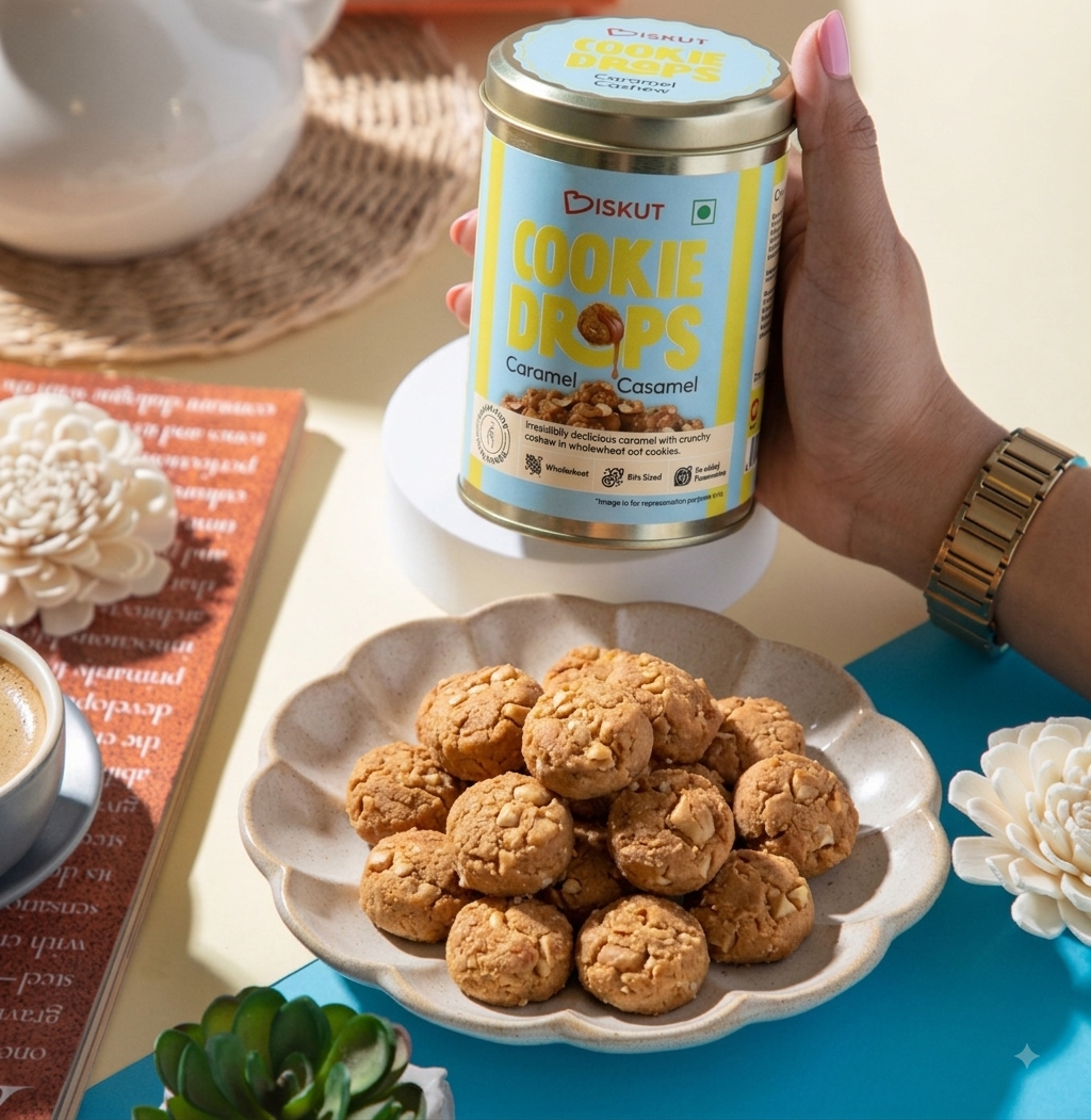 Caramel Cashew Cookie Drops