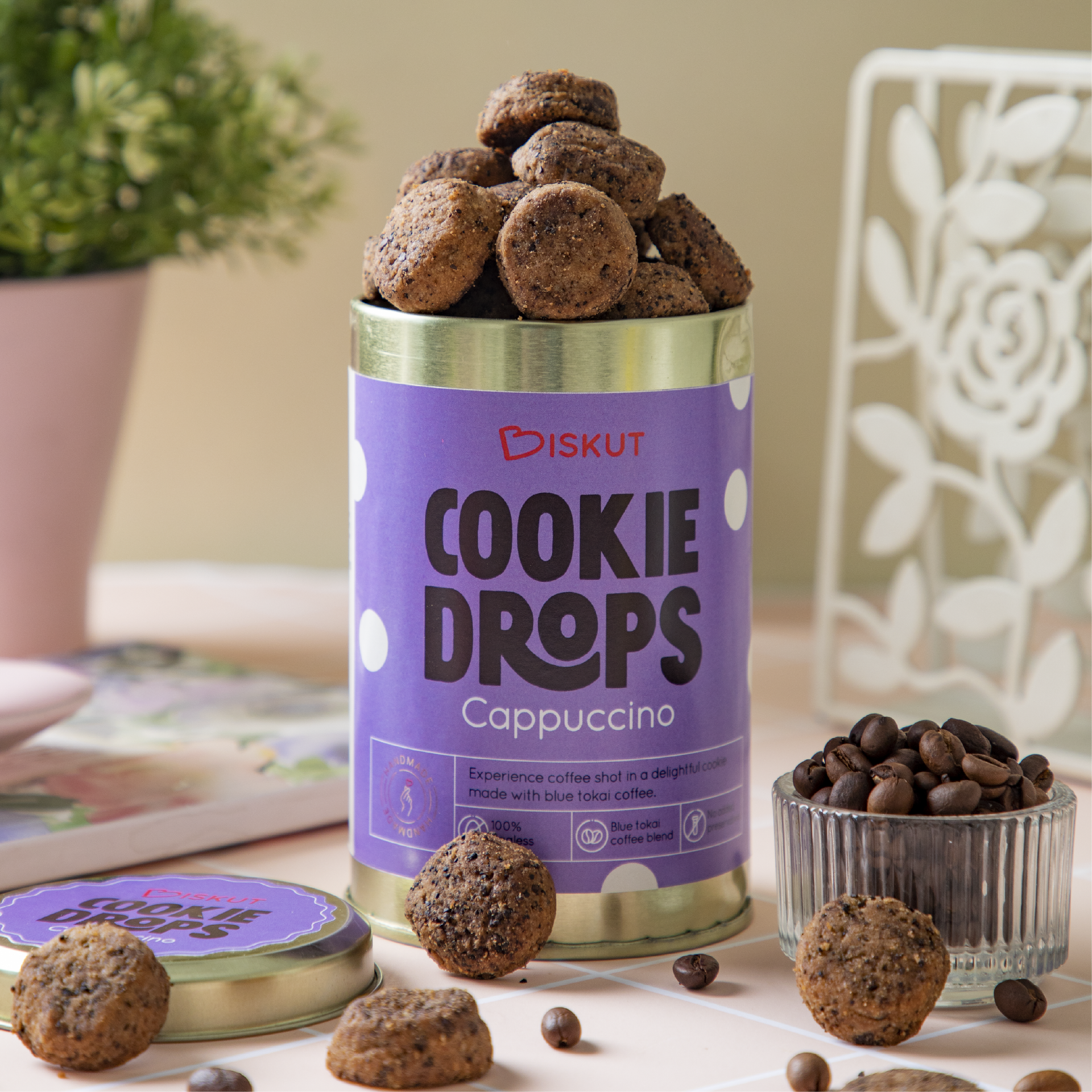 リラクゼーショングッズ TENSUKE ORIGINAL Biscotti H4CBHCRDP CRDB Mini Bite-Sized Cappuccino Cookies | Eggless, No Preservatives