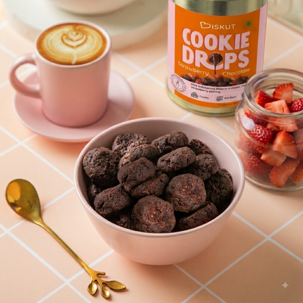 Strawberry Chocolate Cookie Drops
